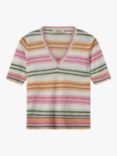MOS MOSH Marin Short Sleeve Linen T-Shirt, Begonia Pink