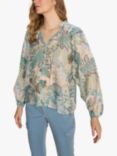 MOS MOSH Eisa Long Sleeve Print Blouse, Wasabi