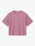 MOS MOSH Kit Lurex Short Sleeve T-Shirt, Begonia Pink