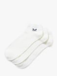 Crew Clothing Bamboo Trainer Socks, Pack of 3, White