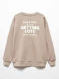 Mango Kids' Road Trip Sweatshirt, Medium Brown