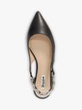 Dune Hollywood Embellished Leather Pumps, Black