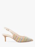 Dune Celima Fabric Mid Heel Court Shoes, Multi