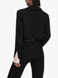 Reiss Nila Colour Block Blouse, Black/Nude