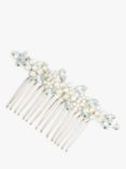 Bloom & Bay Pansy Frosted Stone Hair Comb Grip, Gold/Blue
