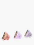 Bloom & Bay Tulip Pastel Mini Hair Claw Set, Pack of 3, Lilac/Pink/Purple