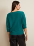Phase Eight Cristine Fine Knit Batwing Jumper, Green