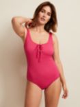 Phase Eight Ribbed Bow Front Swimsuit, Pink