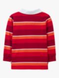 Crew Clothing Kids' Walsham Stripe Long Sleeve Rugby Shirt, Mid Red