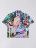 Edwin Hedi Thami Short Sleeve Relaxed Fit Novelty Print Shirt, Multi
