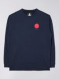 Edwin Japanese Sun Logo Cotton Sweatshirt, Navy Blazer