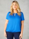 Live Unlimited Curve Jersey Keyhole Top, Blue