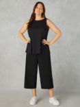 Live Unlimited Curve Petite Pull-On Cropped Trousers, Black