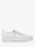 Moda in Pelle Filician Leather Flatform Trainers, White