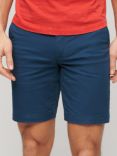 Superdry Slim Fit Stretch Chino Shorts, Pilot Mid Blue
