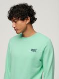 Superdry Essential Logo Slim Fit Sweatshirt, Spearmint Green