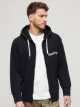 Superdry Tattoo Graphic Loose Zip Hoodie, Black