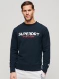 Superdry Sportswear Logo Loose Crew Sweatshirt, Eclipse Navy
