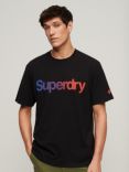 Superdry Core Logo Loose T-Shirt, Black Fade