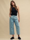 Nobody's Child Cropped Wide Leg Jeans, Blue