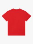 HUGO Kids' Large Logo Print T-Shirt, Red/Black