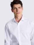 Moss Tailored Fit Double Cuff Stretch Shirt, White