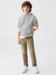 Mango Kids' Sailor Stripe Hooded Sweatshirt, Natural White