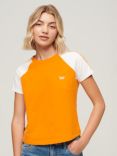 Superdry Essential Logo Retro T-Shirt, Satsuma Orange/Optic