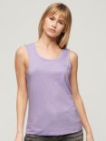 Superdry Scoop Neck Tank Top, Lavender Purple