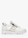 Moda in Pelle Ambienne Leather Side Zip Trainers, White