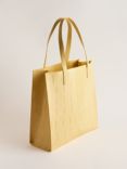 Ted Baker Croccon Large Icon Shopper Bag, Light Yellow