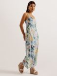 Ted Baker Adamela Abstract Print Sleeveless Maxi Dress, Natural Ivory/Multi