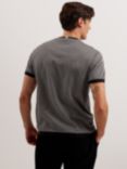 Ted Baker Finity Short Sleeve Regular Jacquard T-Shirt, Black