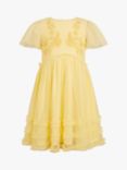 Monsoon Kids' Buttercup Dobby Dress, Yellow
