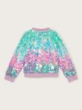 Monsoon Kids' Ombre Sequin Bomber Jacket, Purple/Multi