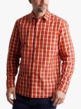 Rohan Coast Long Sleeve Check Shirt, Solar Orange/Auburn