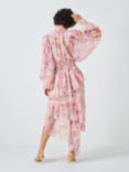 Elliatt Inseparable Floral Print Billow Sleeves Ruffle Maxi Dress, Pink