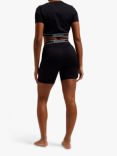 Juicy Couture Rayon Rib Cycling Shorts, Black