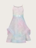 Monsoon Kids' Ellie Ombre Petal Ruffle Occasion Dress, Multi