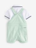 Ted Baker Baby Dungarees & Polo Shirt Set, Green/Multi