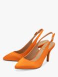 Ravel Kavan Satin Stiletto Heel Slingback Court Shoes, Orange