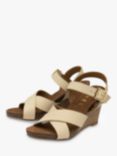 Ravel Kelty Leather Wedge Sandals, Nude