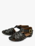 Ravel Galston Leather Flat Sandals, Black
