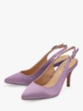 Ravel Kavan Satin Stiletto Heel Slingback Court Shoes, Lilac