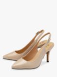 Ravel Kavan Patent Stiletto Heel Slingback Court Shoes, Nude