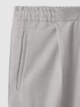 Reiss Brighton Pleated Relaxed Trousers, Grey