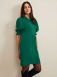 Phase Eight Candice Zip Neck Shirt Dress, Green