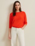 Phase Eight Cristine Fine Knit Batwing Jumper, Coral