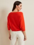 Phase Eight Cristine Fine Knit Batwing Jumper, Coral