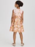 Reiss Kids' Josephine Floral Print Scuba Dress, Multi